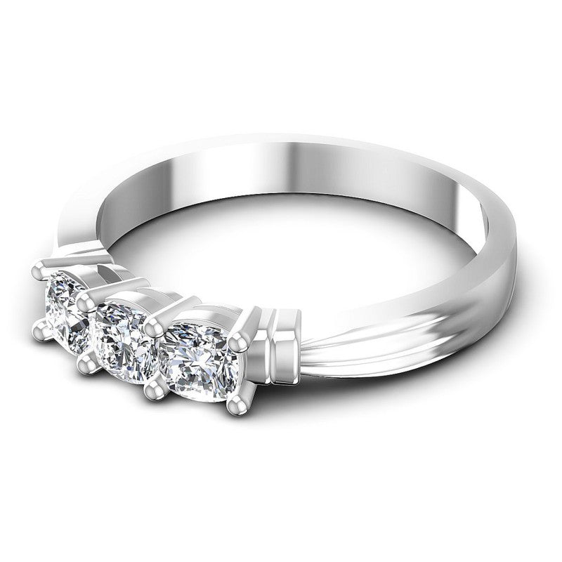 Cushion Diamonds 0.70CT Diamonds Wedding Band in 14KT Rose Gold