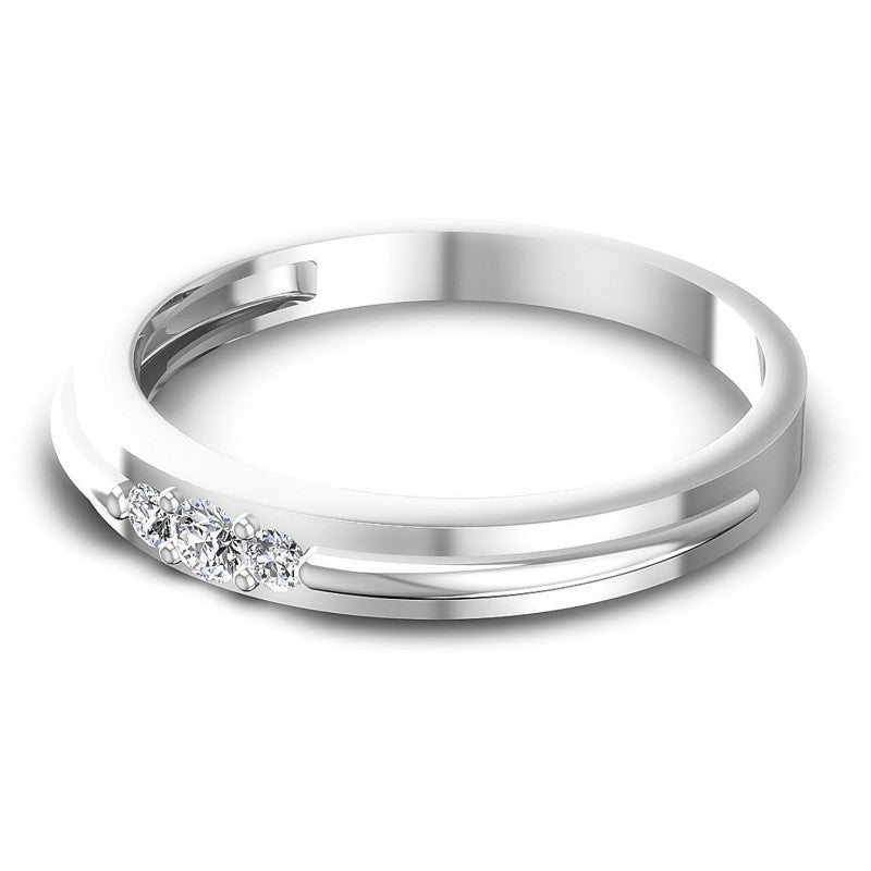 Round Diamonds 0.10CT Diamonds Wedding Band in 14KT Rose Gold