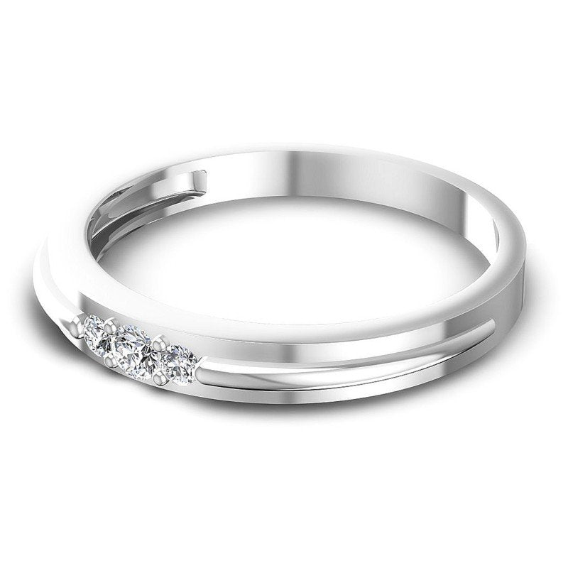 Chic Round Diamonds 0.10CT Diamonds Wedding Band
