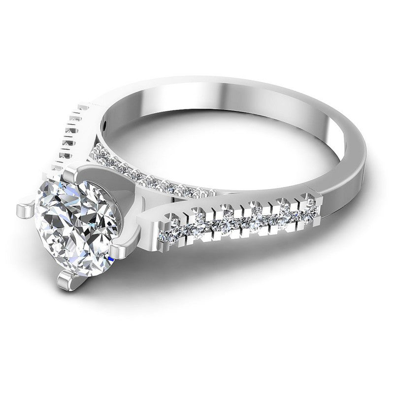 Round Diamonds 0.75CT Engagement Ring in 14KT Rose Gold
