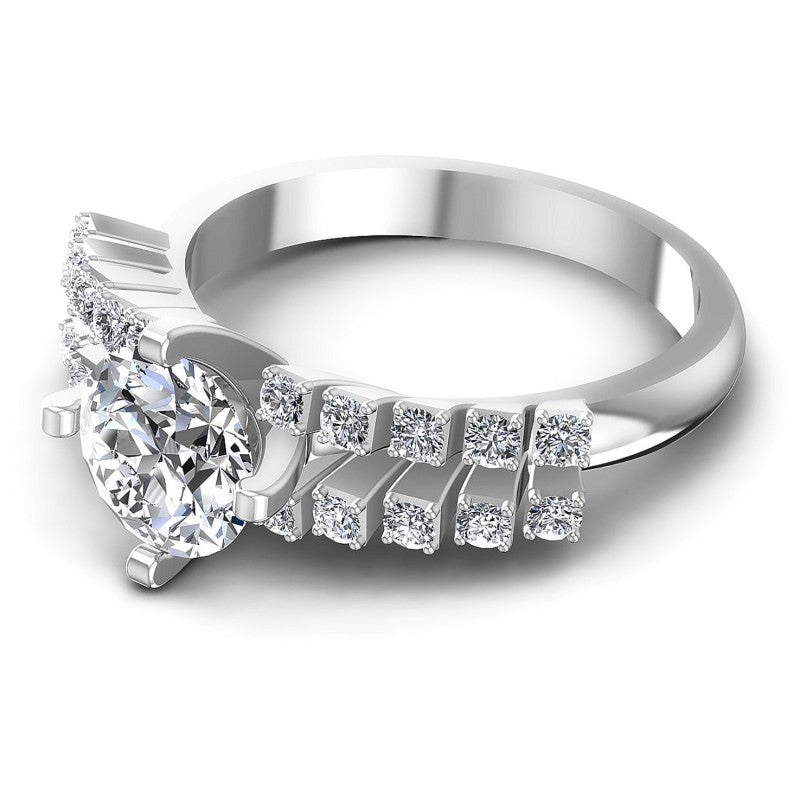 Round Diamonds 0.70CT Engagement Ring in 14KT Rose Gold