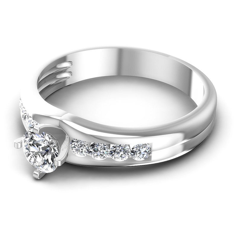 Round Diamonds 0.60CT Engagement Ring in 14KT Rose Gold