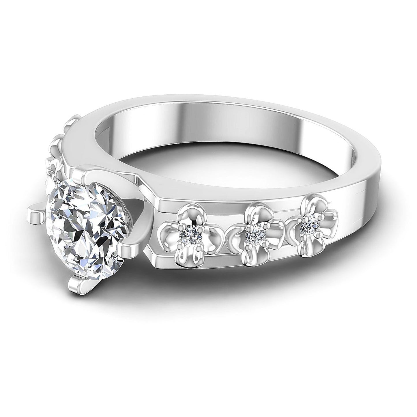 0.45CT Round  Cut Diamonds Engagement Rings