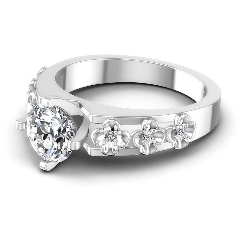 Round Diamonds 0.45CT Engagement Ring in 14KT Rose Gold