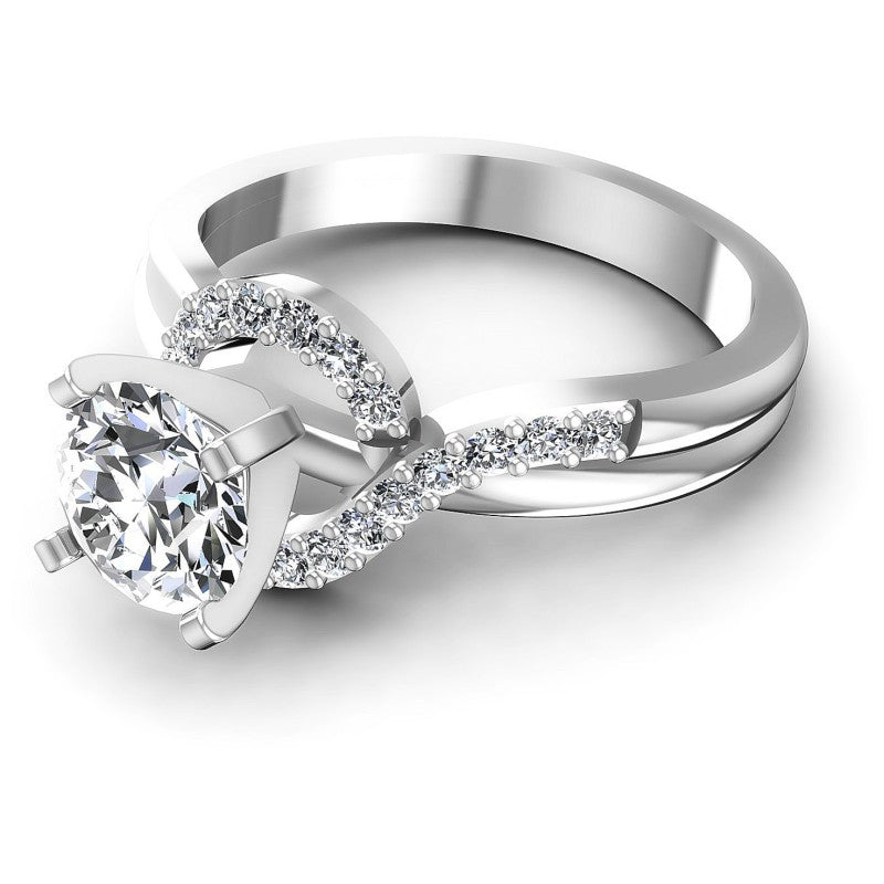 Round Diamonds 0.60CT Engagement Ring in 14KT Rose Gold