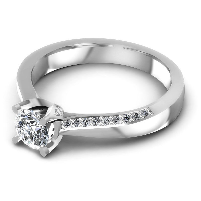 Round Diamonds 0.55CT Engagement Ring in 14KT Rose Gold