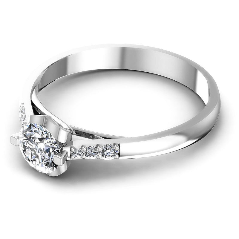 Round Diamonds 0.50CT Engagement Ring in 14KT Rose Gold