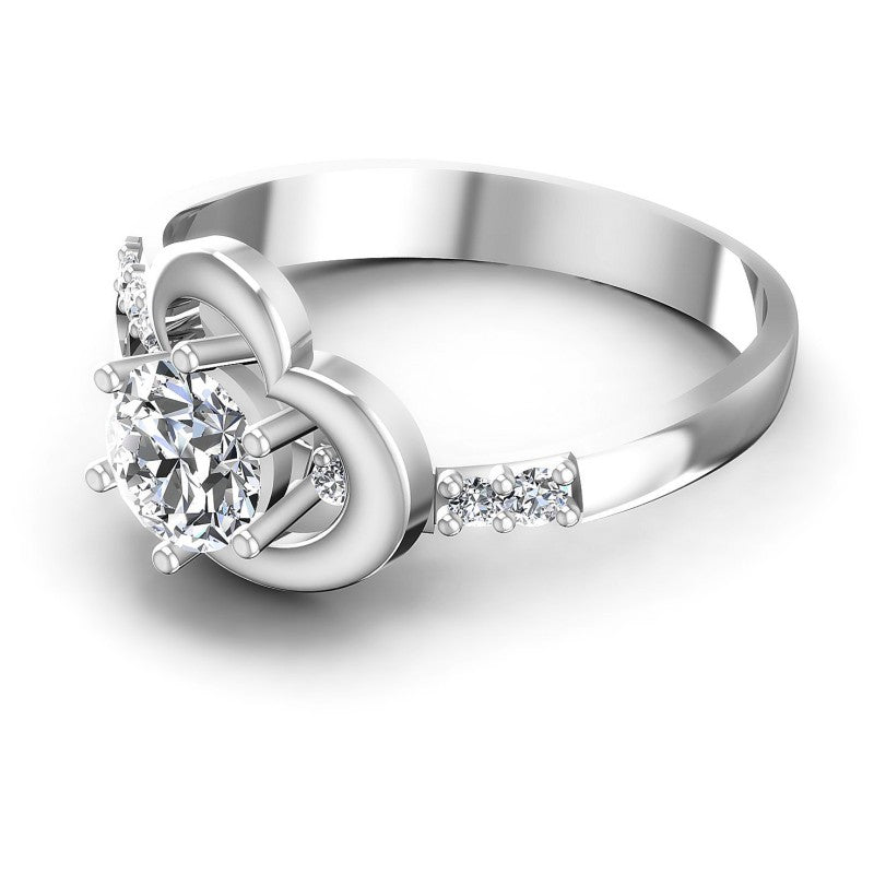 Round Diamonds 0.55CT Engagement Ring in 14KT Rose Gold