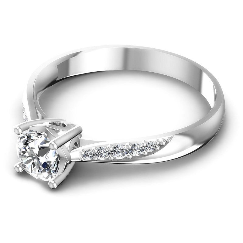 Round Diamonds 0.50CT Engagement Ring in 14KT Rose Gold