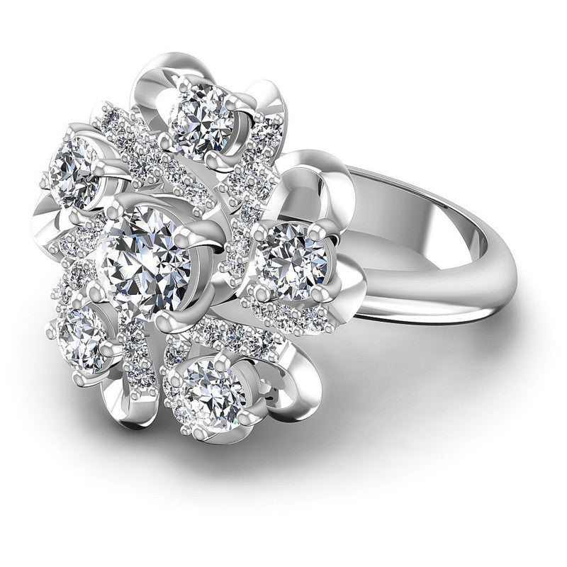 Round Diamonds 1.35CT Engagement Ring in 14KT Rose Gold