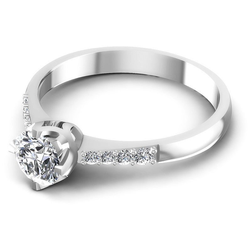 Round Diamonds 0.50CT Engagement Ring in 14KT Rose Gold