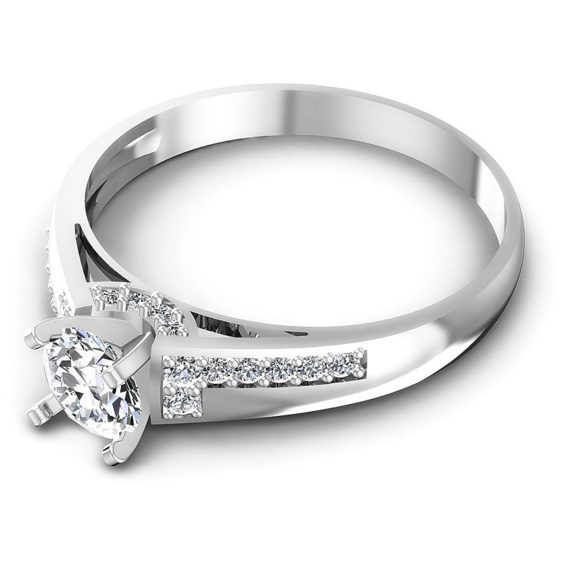 Round Diamonds 0.55CT Engagement Ring in 14KT Rose Gold