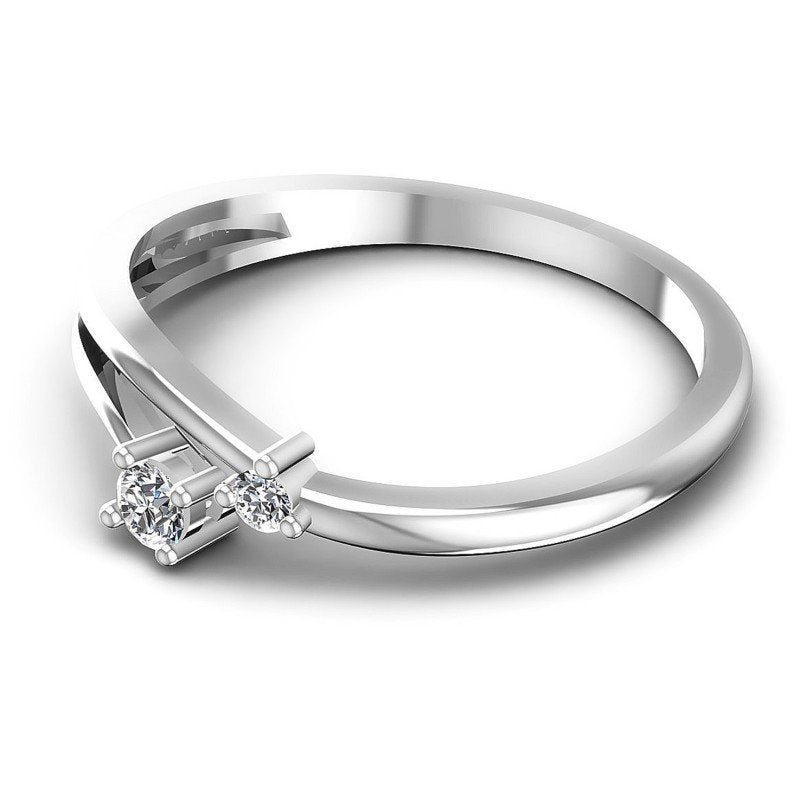 Round Diamonds 0.15CT Fashion Ring in 14KT Rose Gold