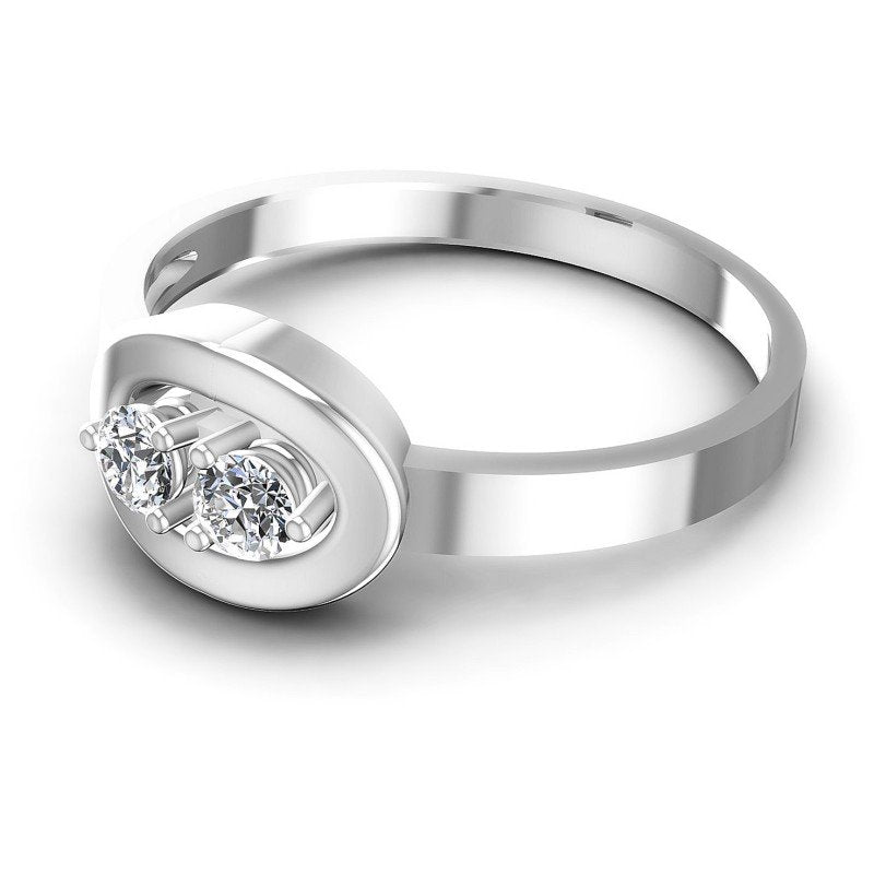 Round Diamonds 0.20CT Fashion Ring in 14KT Rose Gold