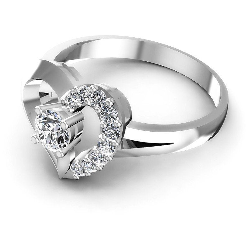 Round Diamonds 0.45CT Fashion Ring in 14KT Rose Gold