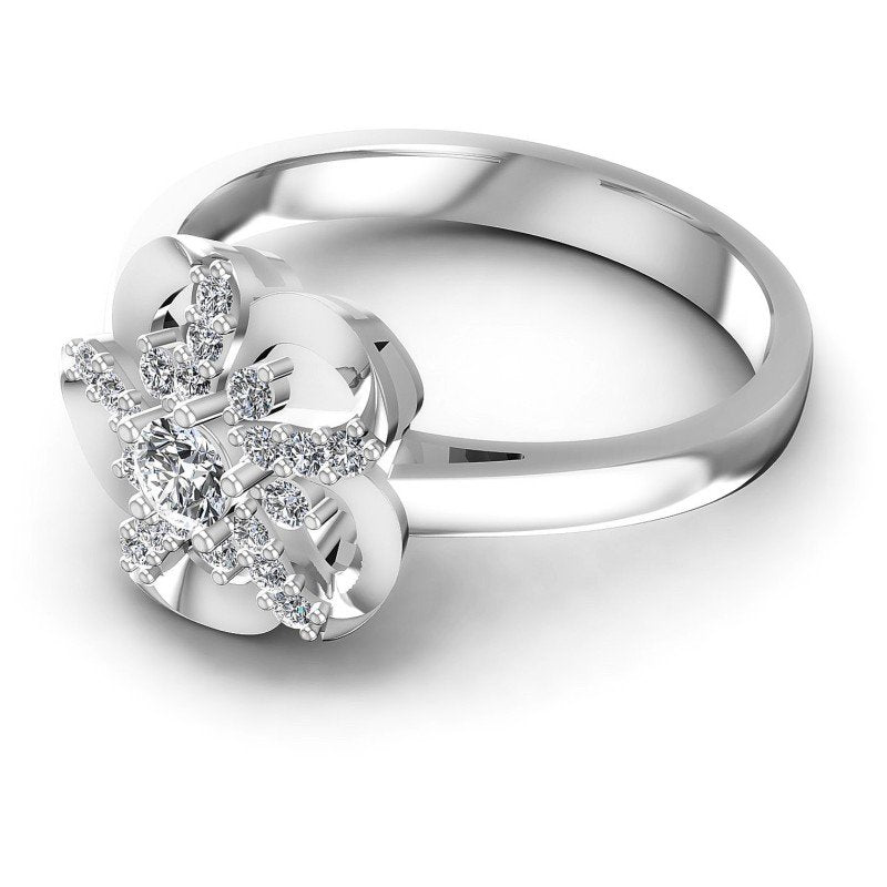 Round Diamonds 0.25CT Fashion Ring in 14KT Rose Gold