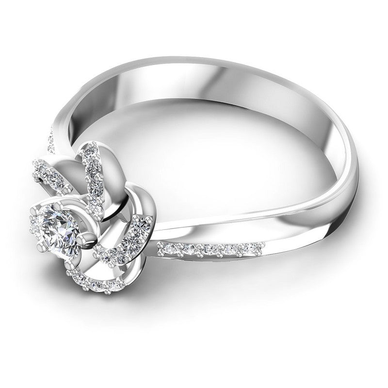 Round Diamonds 0.40CT Fashion Ring in 14KT Rose Gold