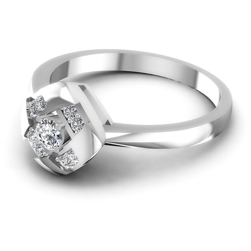 Round Diamonds 0.25CT Fashion Ring in 14KT Rose Gold