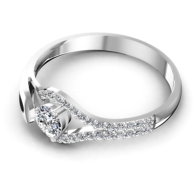 Round Diamonds 0.45CT Fashion Ring in 14KT Rose Gold