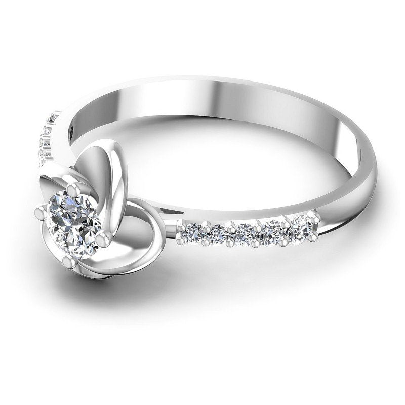 Round Diamonds 0.45CT Fashion Ring in 14KT Rose Gold