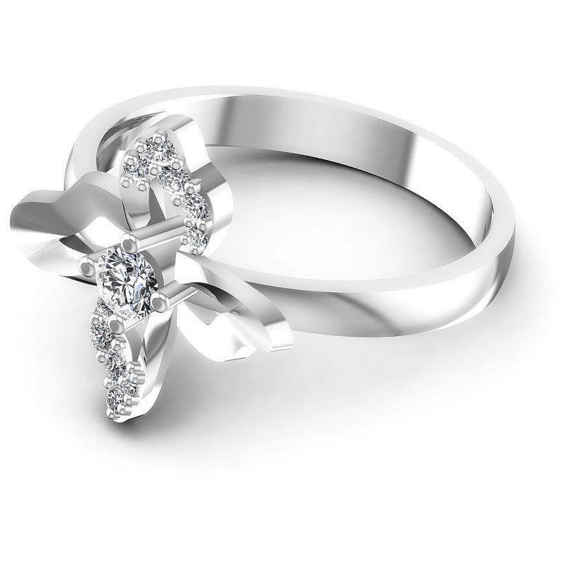 Round Diamonds 0.30CT Fashion Ring in 14KT Rose Gold