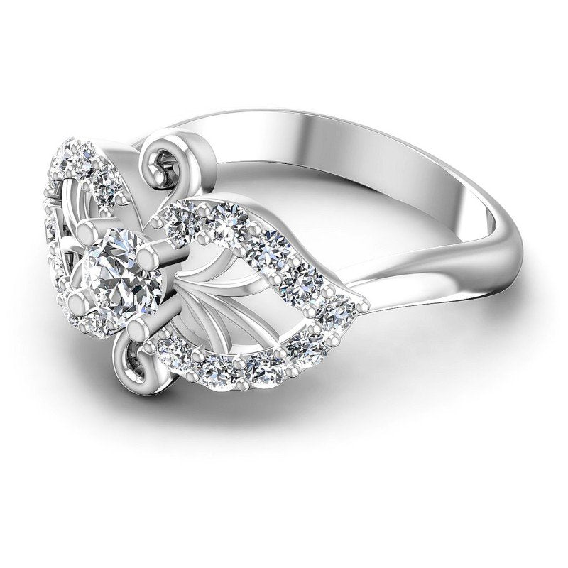 Round Diamonds 0.60CT Fashion Ring in 14KT Rose Gold