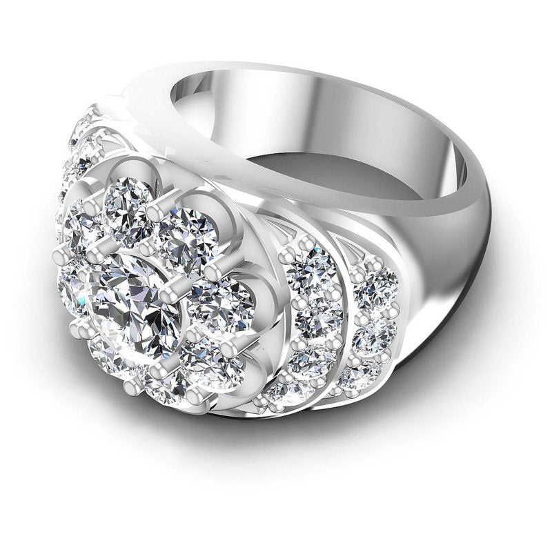 Round Diamonds 3.15CT Fashion Ring in 14KT Rose Gold