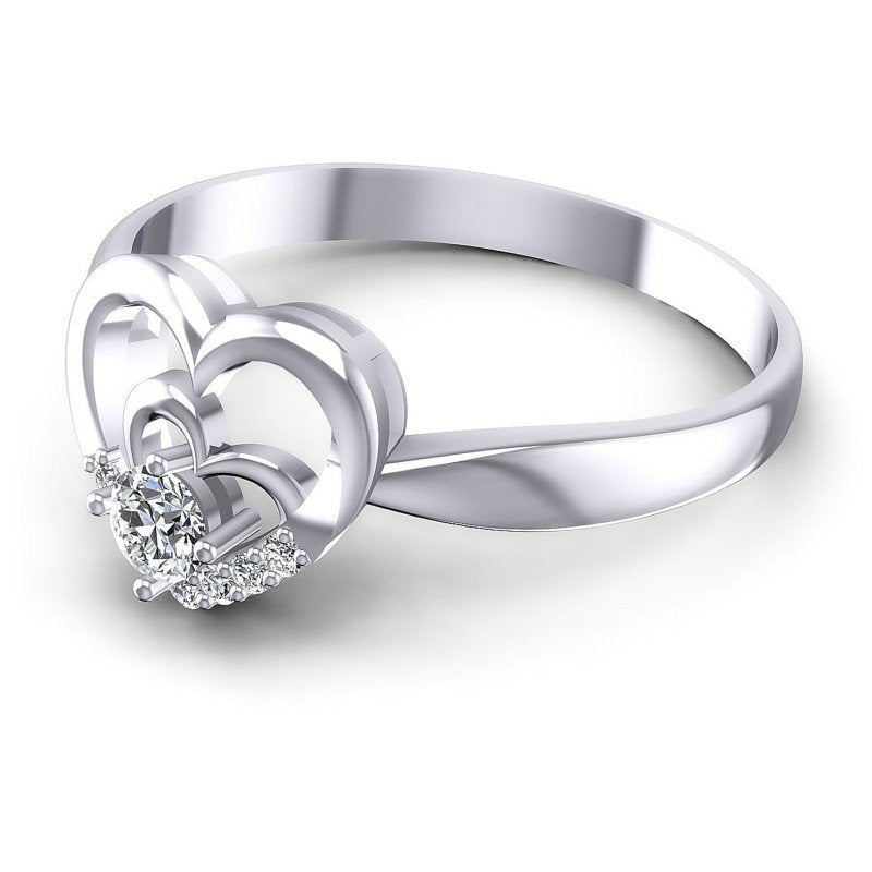 Round Diamonds 0.20CT Fashion Ring in 14KT Rose Gold