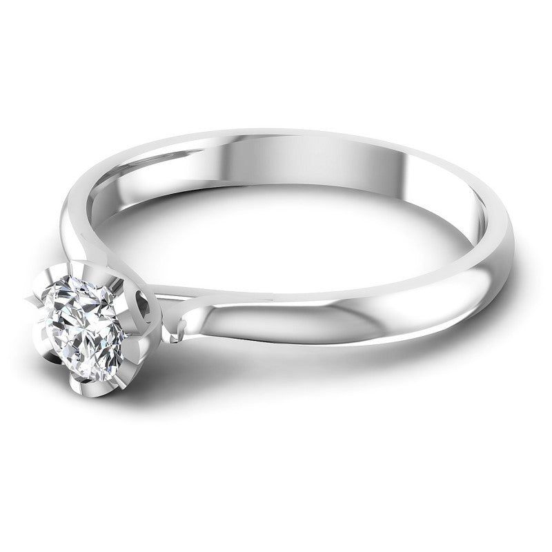 Round Diamonds 0.35CT Solitaire Ring in 14KT Rose Gold