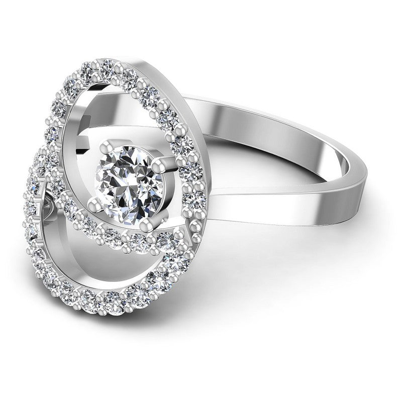 Round Diamonds 0.60CT Fashion Ring in 14KT Rose Gold