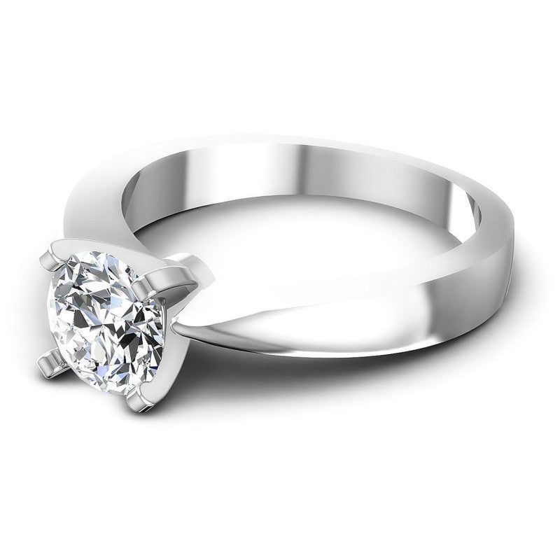 Round Diamonds 0.35CT Solitaire Ring in 14KT Rose Gold
