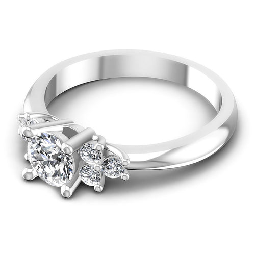 Round Diamonds 0.55CT Engagement Ring in 14KT Rose Gold