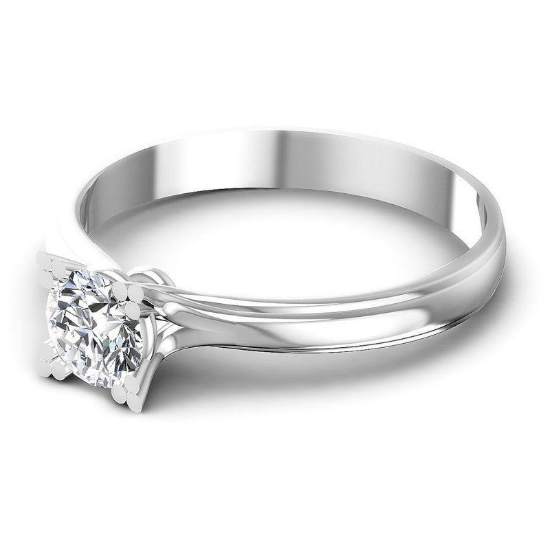Round Diamonds 0.35CT Solitaire Ring in 14KT Rose Gold