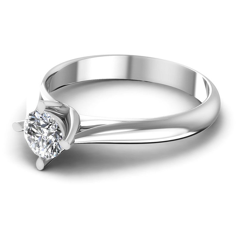 Round Diamonds 0.35CT Solitaire Ring in 14KT Rose Gold