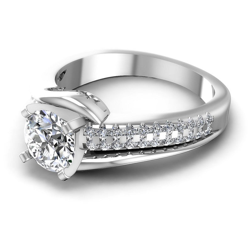 Round Diamonds 0.75CT Engagement Ring in 14KT Rose Gold