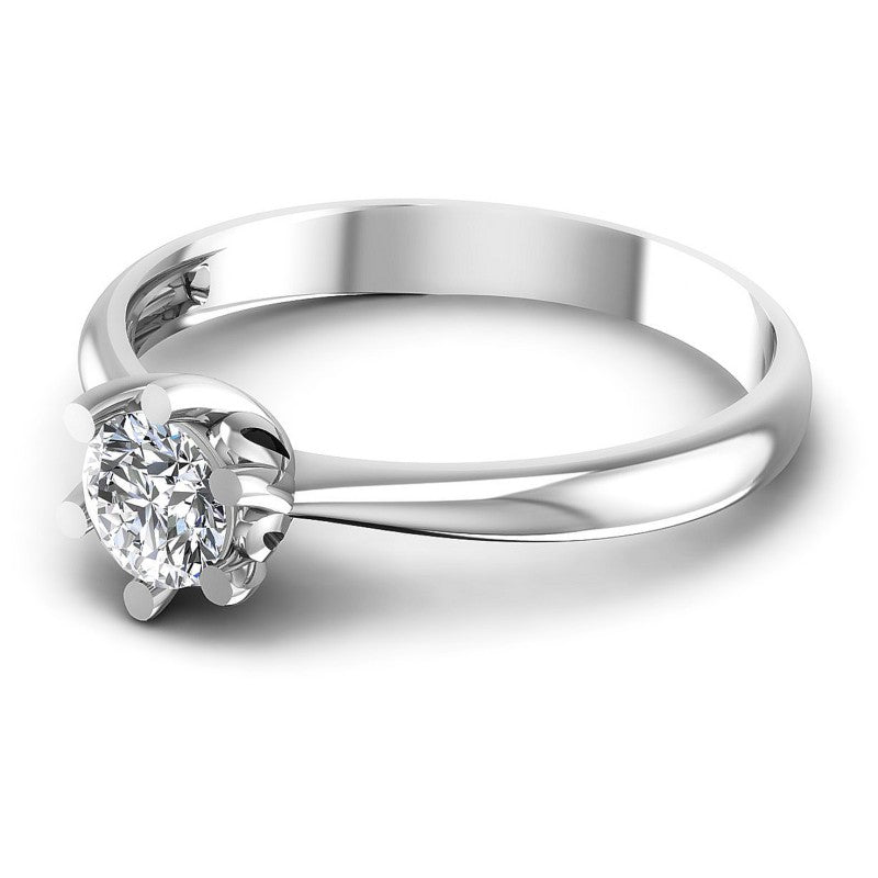 Round Diamonds 0.35CT Solitaire Ring in 14KT Rose Gold