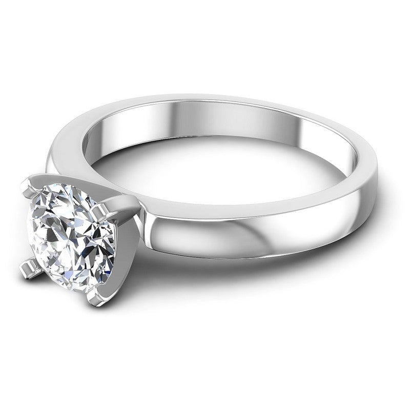 Round Diamonds 0.35CT Solitaire Ring in 14KT Rose Gold