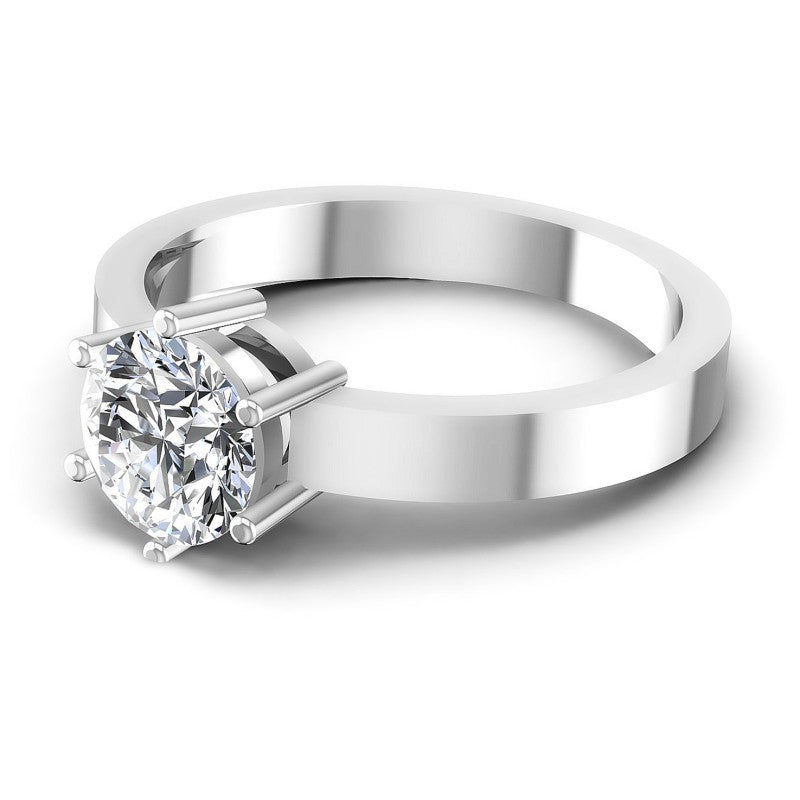 Round Diamonds 0.35CT Solitaire Ring in 14KT Rose Gold