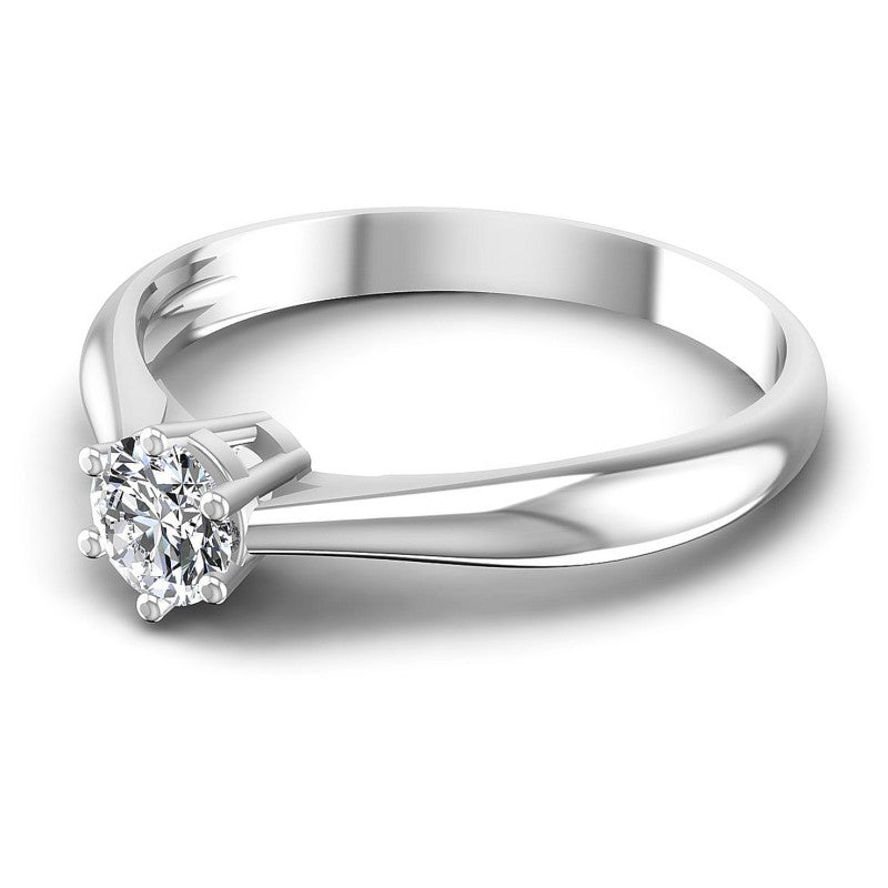 Round Diamonds 0.35CT Solitaire Ring in 14KT Rose Gold