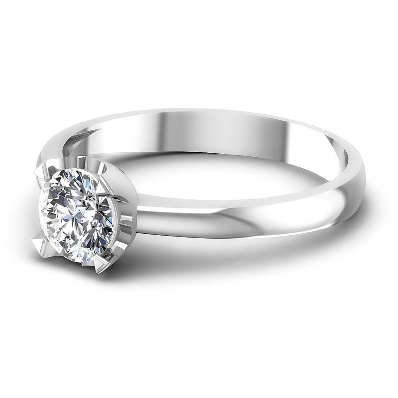 Round Diamonds 0.35CT Solitaire Ring in 14KT Rose Gold