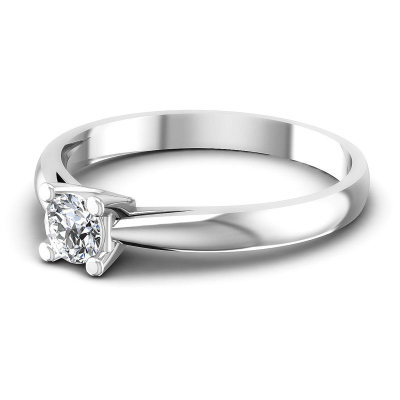 Round Diamonds 0.35CT Solitaire Ring in 14KT Rose Gold