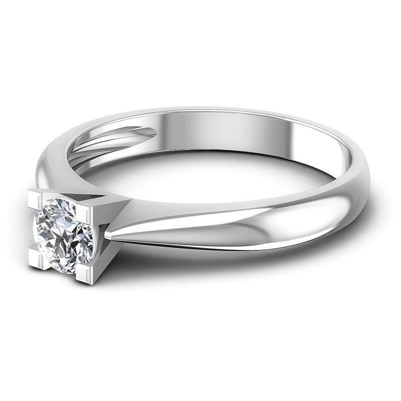 Round Diamonds 0.35CT Solitaire Ring in 14KT Rose Gold