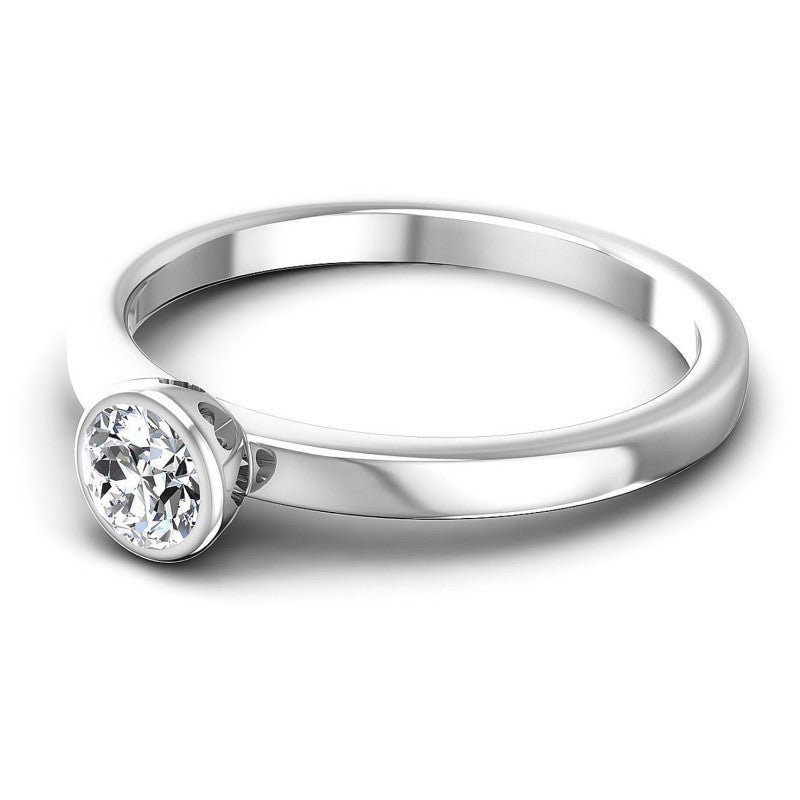 Round Diamonds 0.35CT Solitaire Ring in 14KT Rose Gold