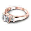 Princess Diamonds 0.75CT Three Stone Ring in 18KT Rose Gold
