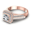 Round and Emerald Diamonds 1.20CT Antique Ring in 18KT Rose Gold