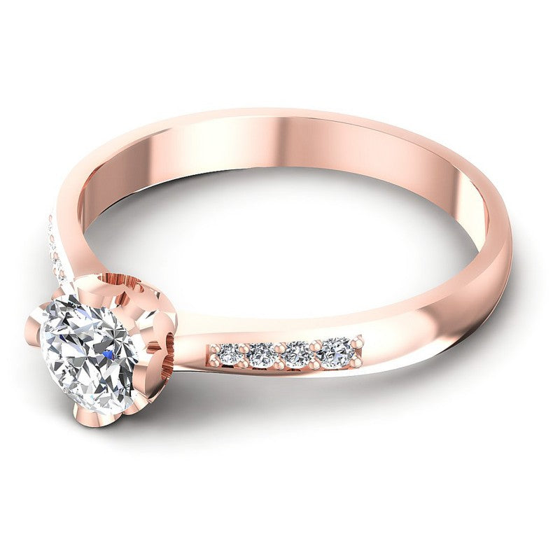 Round Diamonds 0.50CT Engagement Ring in 18KT Rose Gold