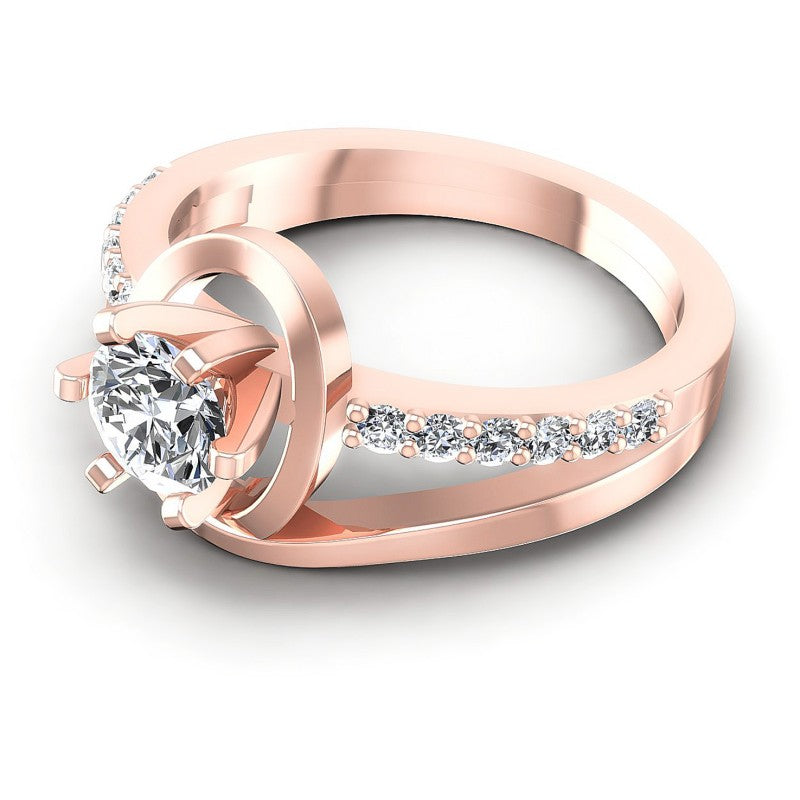 Round Diamonds 0.60CT Engagement Ring in 18KT Rose Gold