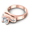 Princess and Round Diamonds 0.50CT Engagement Ring in 18KT Rose Gold