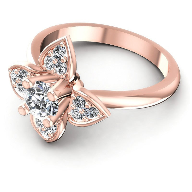 Round Diamonds 0.55CT Engagement Ring in 18KT Rose Gold