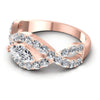 Round and Marquise Diamonds 1.50CT Engagement Ring in 18KT Rose Gold